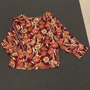 Flower print blouse